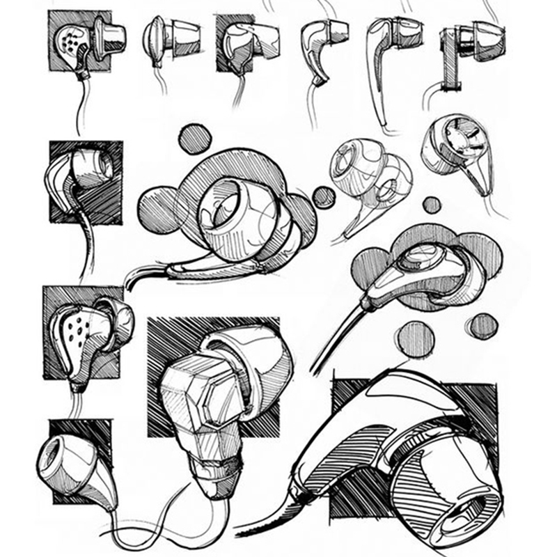 骨傳導耳機工業(yè)設計草圖